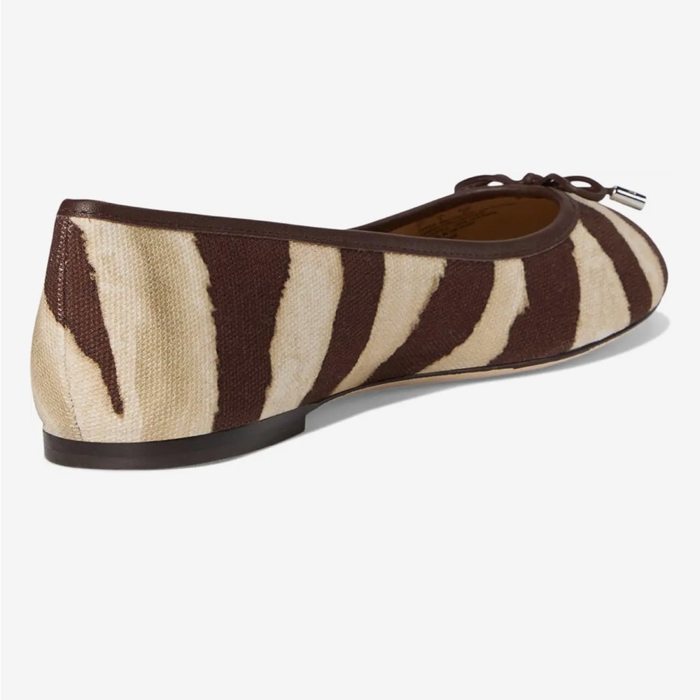 Lauren Ralph Jayna Zebra-print Canvas Flats - Picture 6 of 8